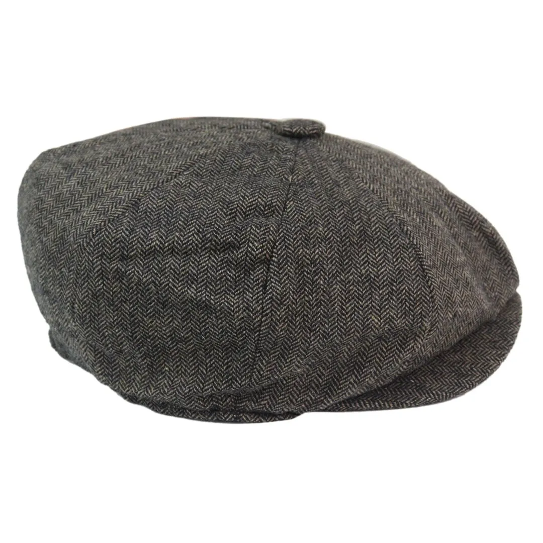 Men's 8 Panel Hat Wool Baker Newsboy Flat Cap Grandad 1920s Peaky sold by Tru Clothing product image thumbnail 3