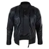 Men's Classic Zip Leather Jacket Nehru Grandad Collar Biker Style sold by Tru Clothing