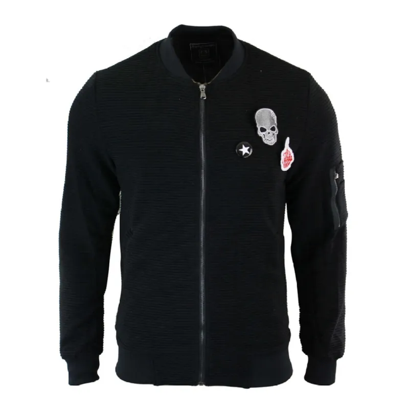 Men's Bomber Zip Jacket Badge Stretch sold by Tru Clothing