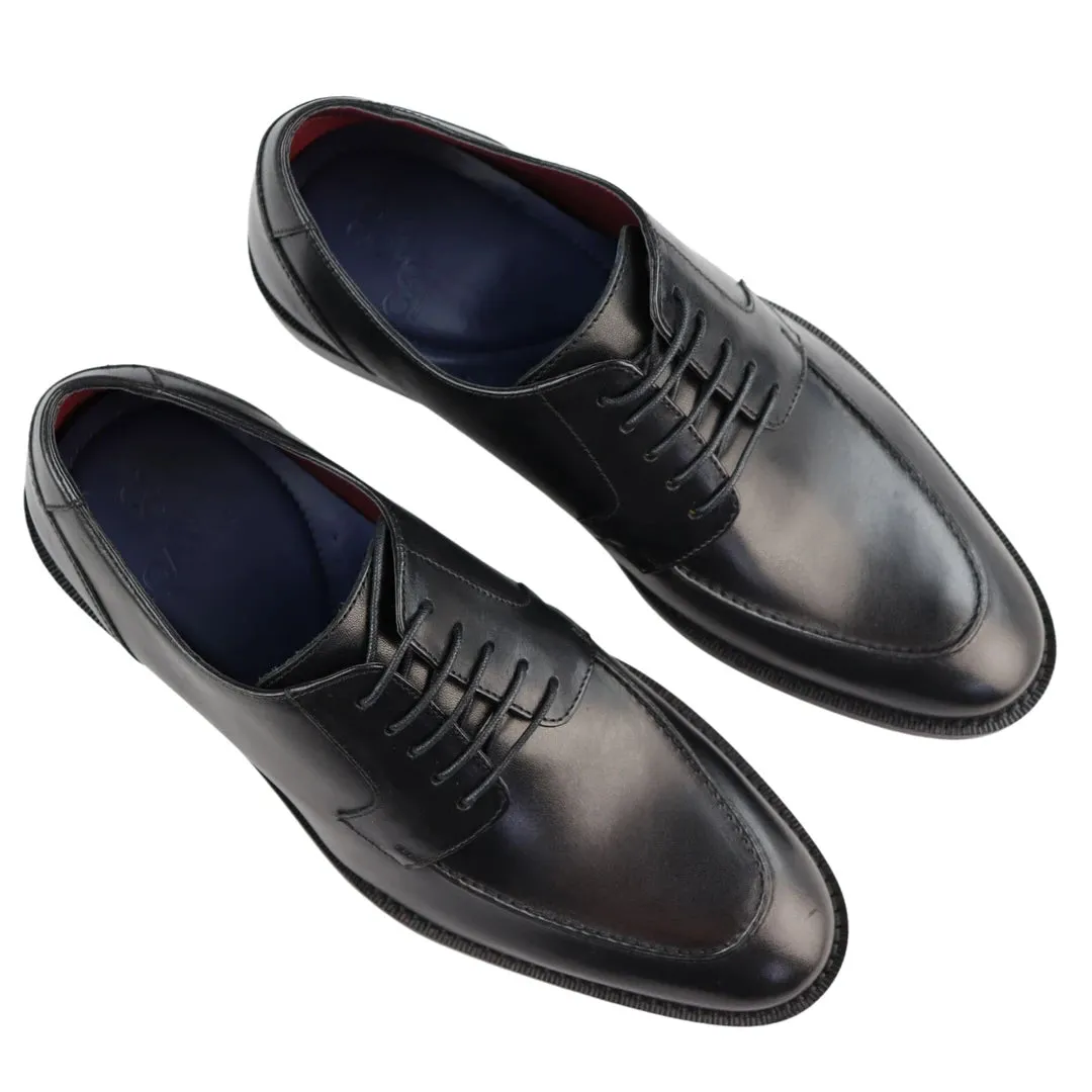 Mens Real Full Leather Welted Derby Shoes Smart Casual Black Wine Classic Vintage sold by Tru Clothing product image thumbnail 3