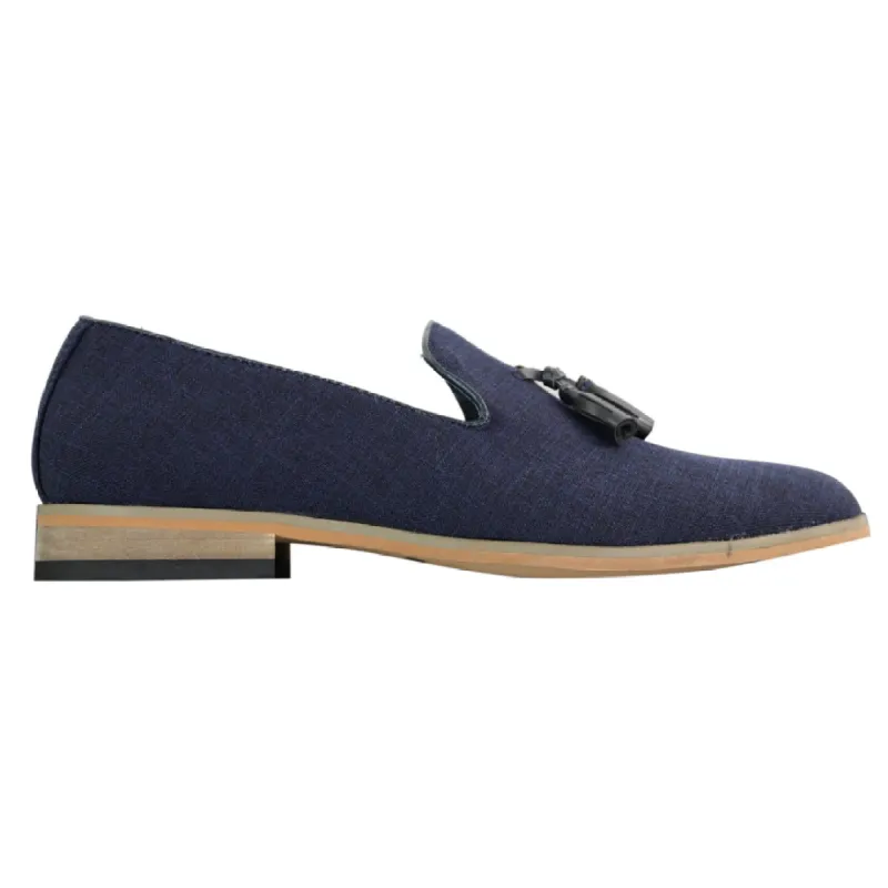 Galax GH3126 - Mens  Slip On Tassel Driving Shoes Loafers Light Smart Casual Black Blue Italian sold by Tru Clothing