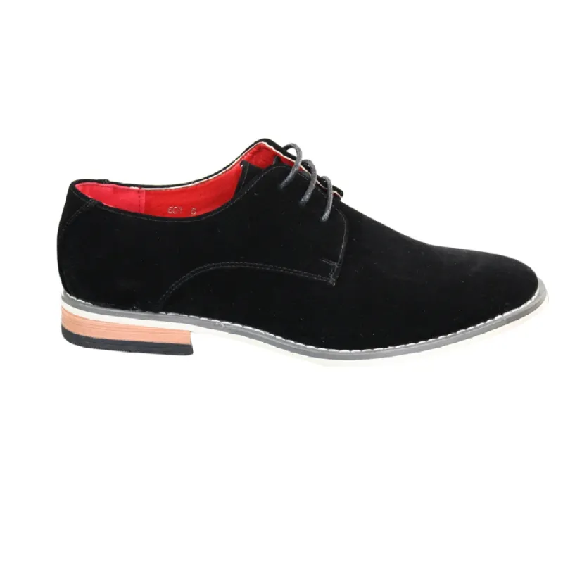 Fiorello 601 Mens Suede Smart Casual Oxford Shoes Laced Brown Black Blue sold by Tru Clothing