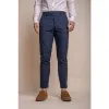 Alvari - Men's Navy Linen Summer Trousers sold by Tru Clothing