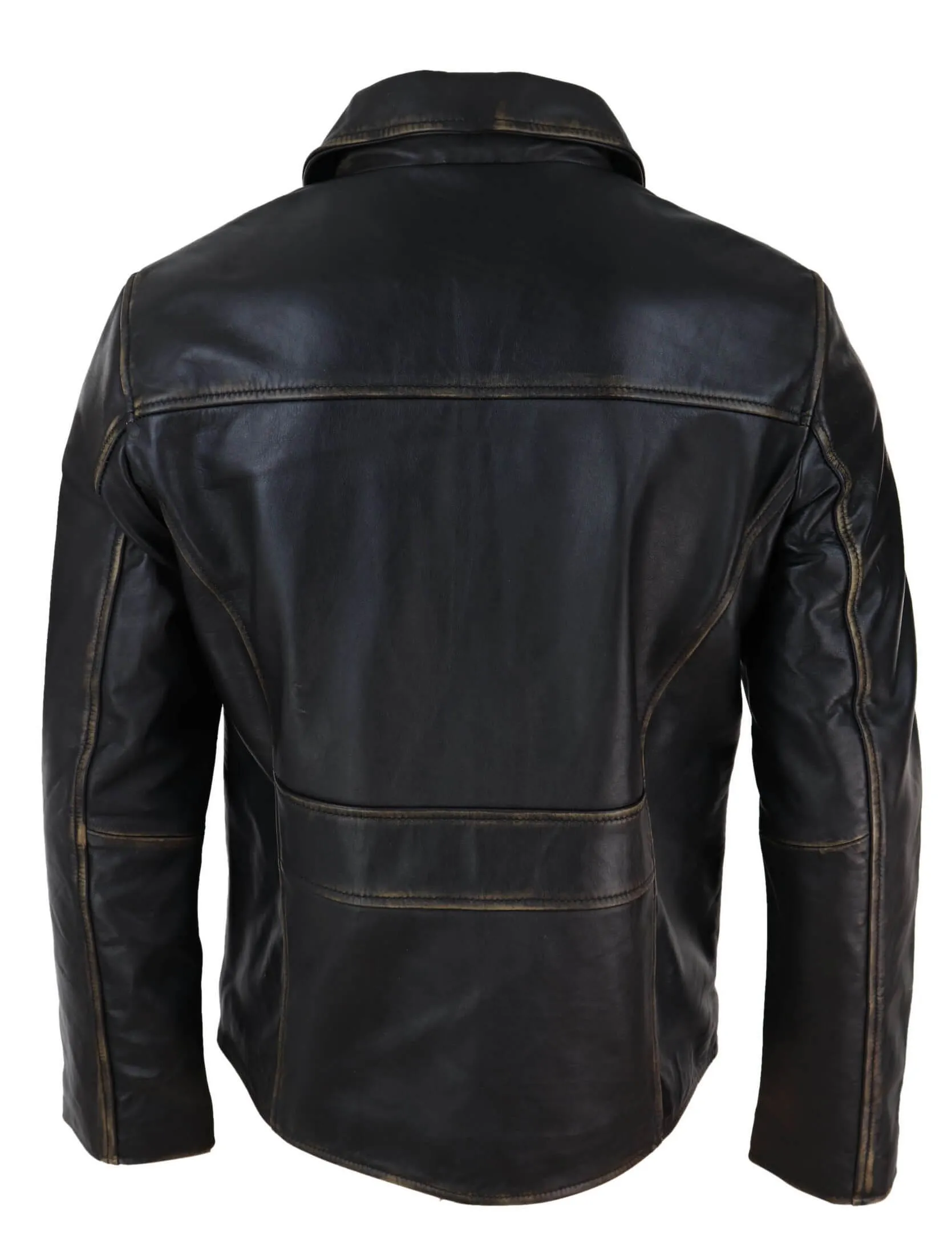 Men's Classic Leather Soft Hide Zipped Collar Box Jacket Fit sold by Tru Clothing product image thumbnail 5