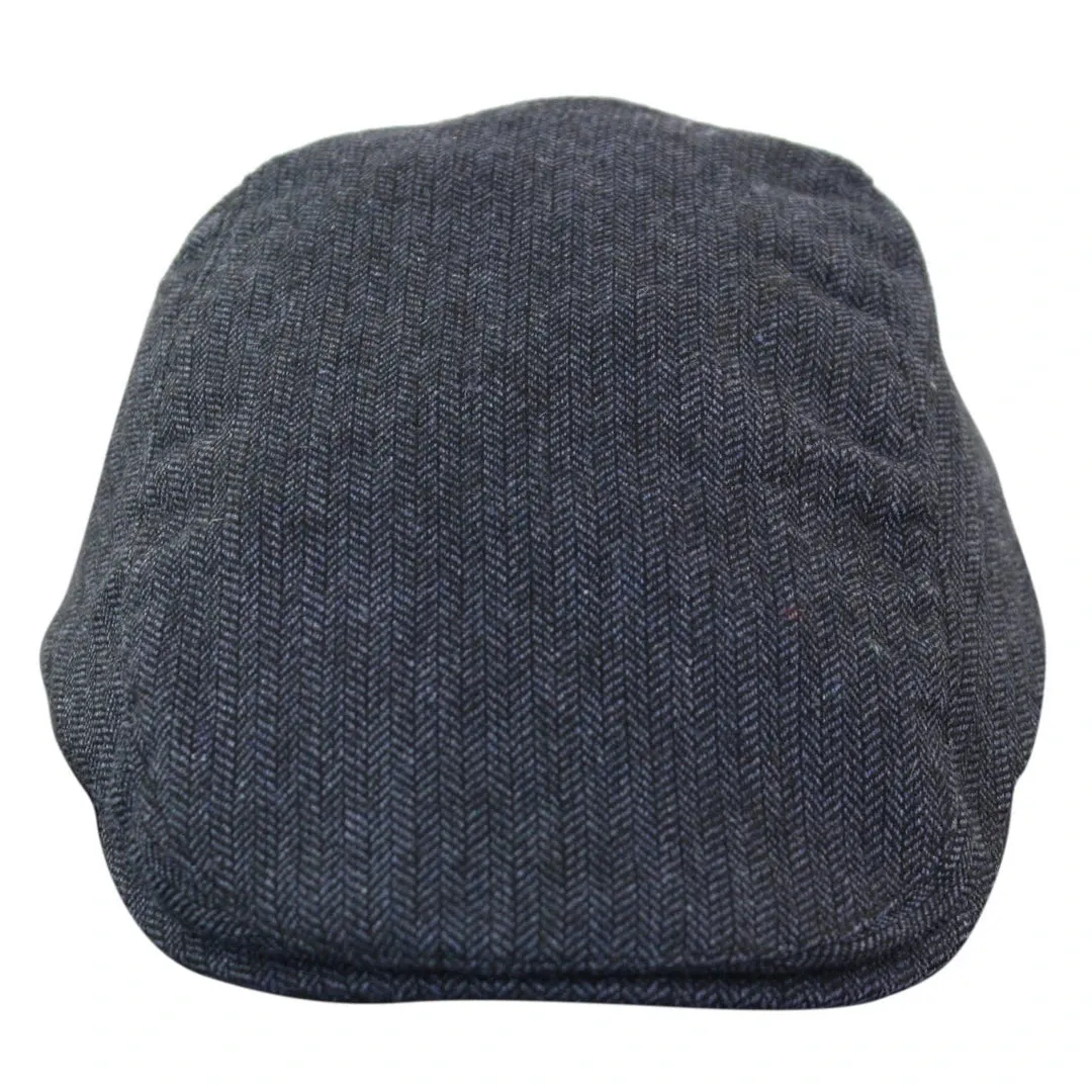 Men's Herringbone Hat Tweed Wool Check Grandad Flat Caps sold by Tru Clothing product image thumbnail 2