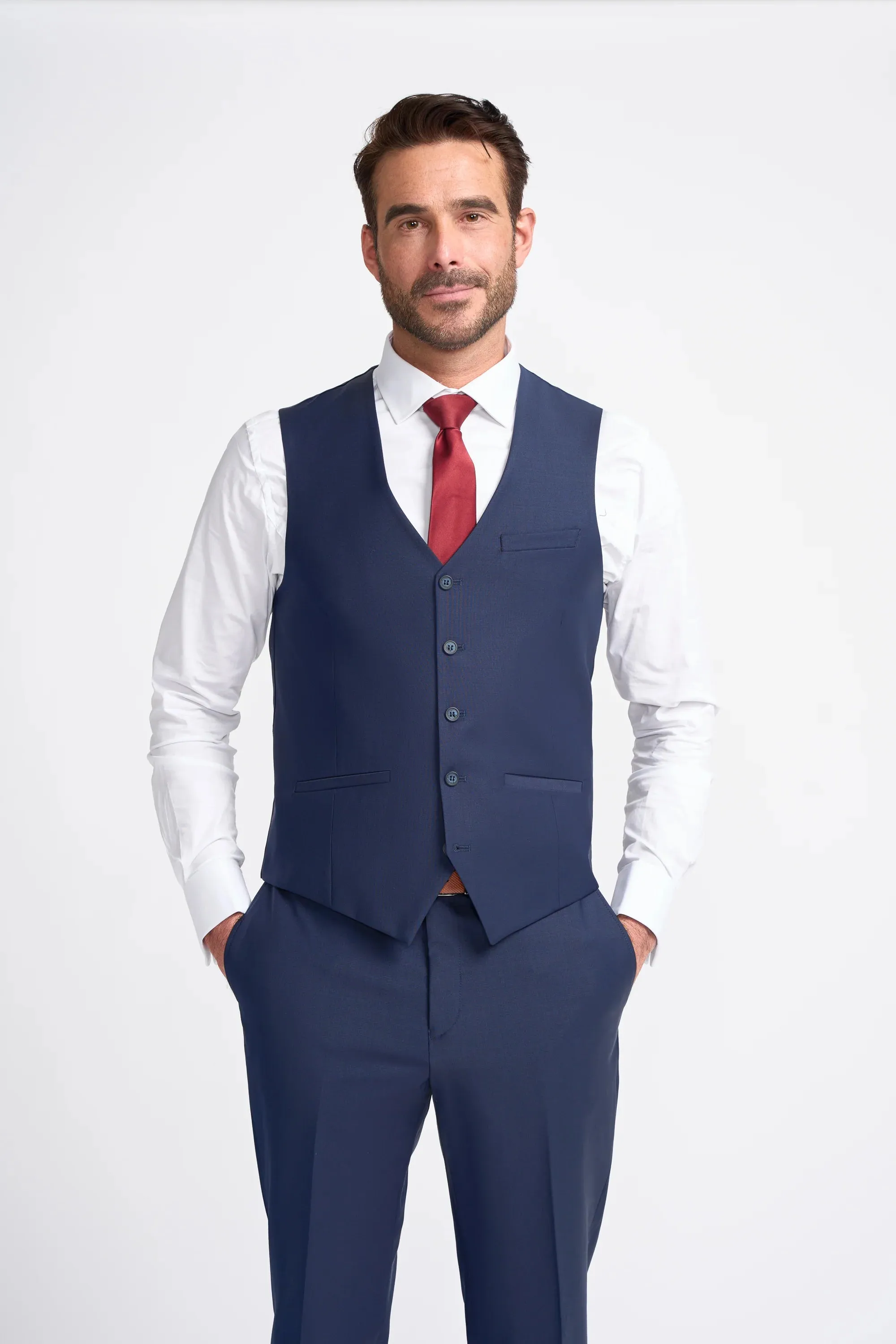 Bond - Men's Navy Waistcoat sold by Tru Clothing