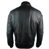 Men's Urban Leather Bomber Jacket High Collar Zipped Pockets Black sold by Tru Clothing