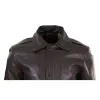 Men's Leather Aviator Bomber Jacket Removable Fur Collar Pilot Flying Jacket sold by Tru Clothing
