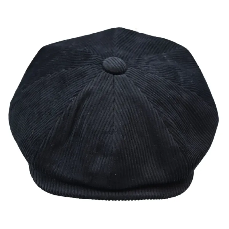 Men's 8 Panel Razor Baker Boy Hat Corduroy Blinders Newsboy Flat Caps sold by Tru Clothing