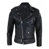 Men's Leather Jacket Fringed Tassel Western Cowboy Hide Motorcyle sold by Tru Clothing