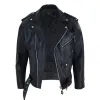 Men's Leather Jacket Fringed Tassel Western Cowboy Hide Motorcyle sold by Tru Clothing