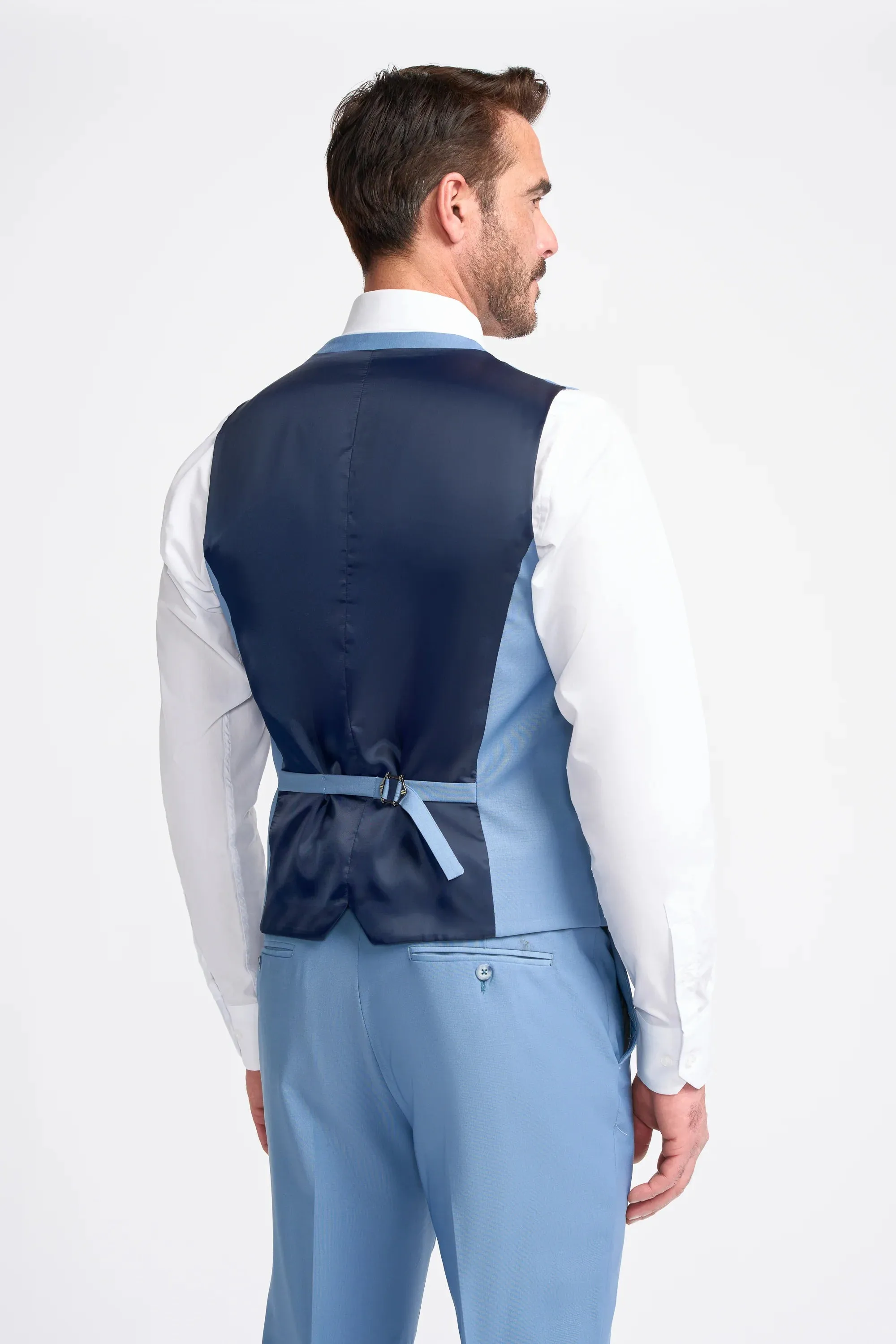 Bond - Men's Sky Blue Waistcoat sold by Tru Clothing product image thumbnail 2