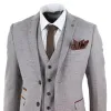 Ralph - Men's Boys 3 Piece Suit Cream Beige Tweed Check 1920s sold by Tru Clothing