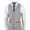 Ralph - Men's Boys 3 Piece Suit Cream Beige Tweed Check 1920s sold by Tru Clothing