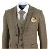 Ralph - Men's Boys 3 Piece Suit Cream Beige Tweed Check 1920s sold by Tru Clothing