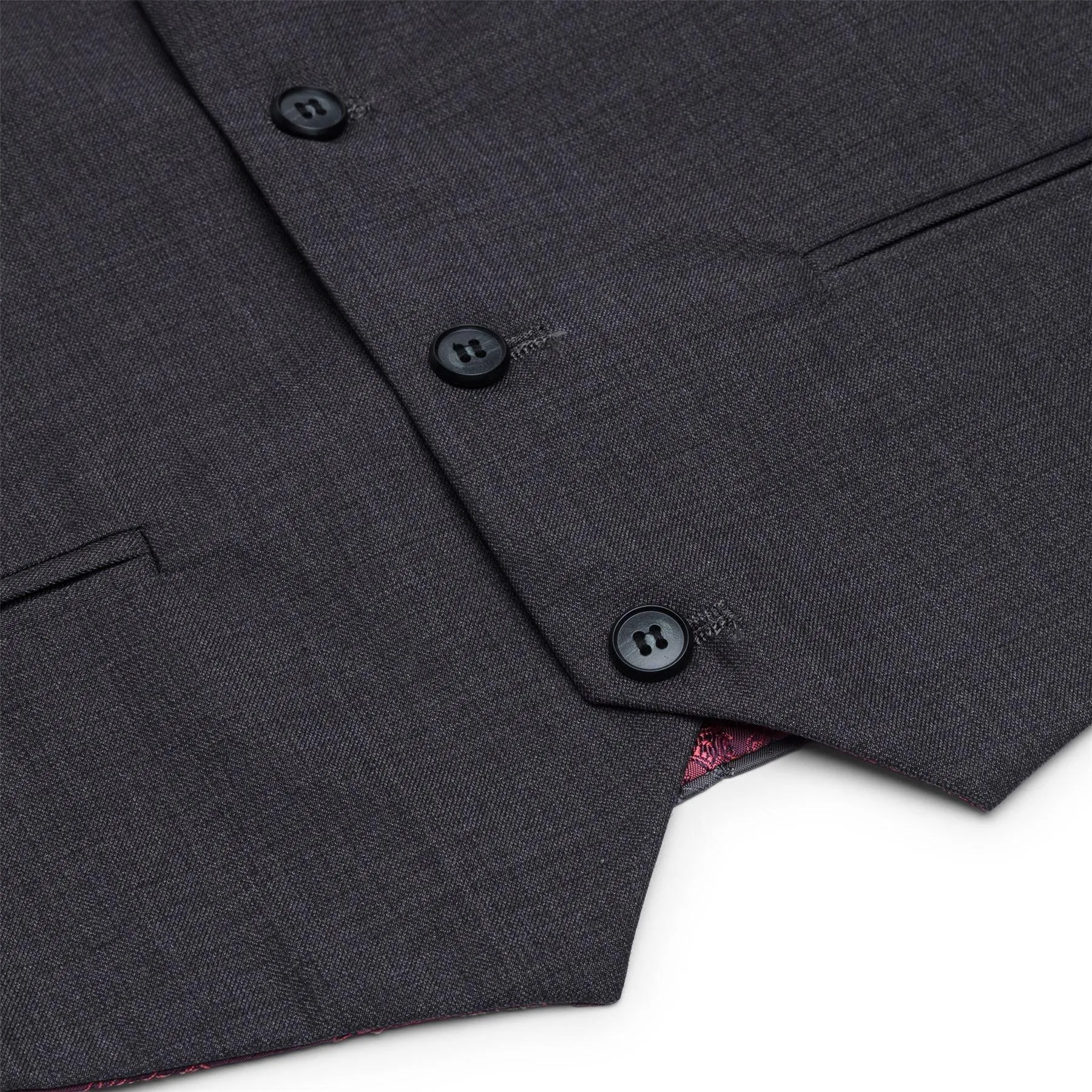 Charles- Men's Boys Dark Grey 3 Piece Suit Classic Summer Wedding sold by Tru Clothing product image thumbnail 5