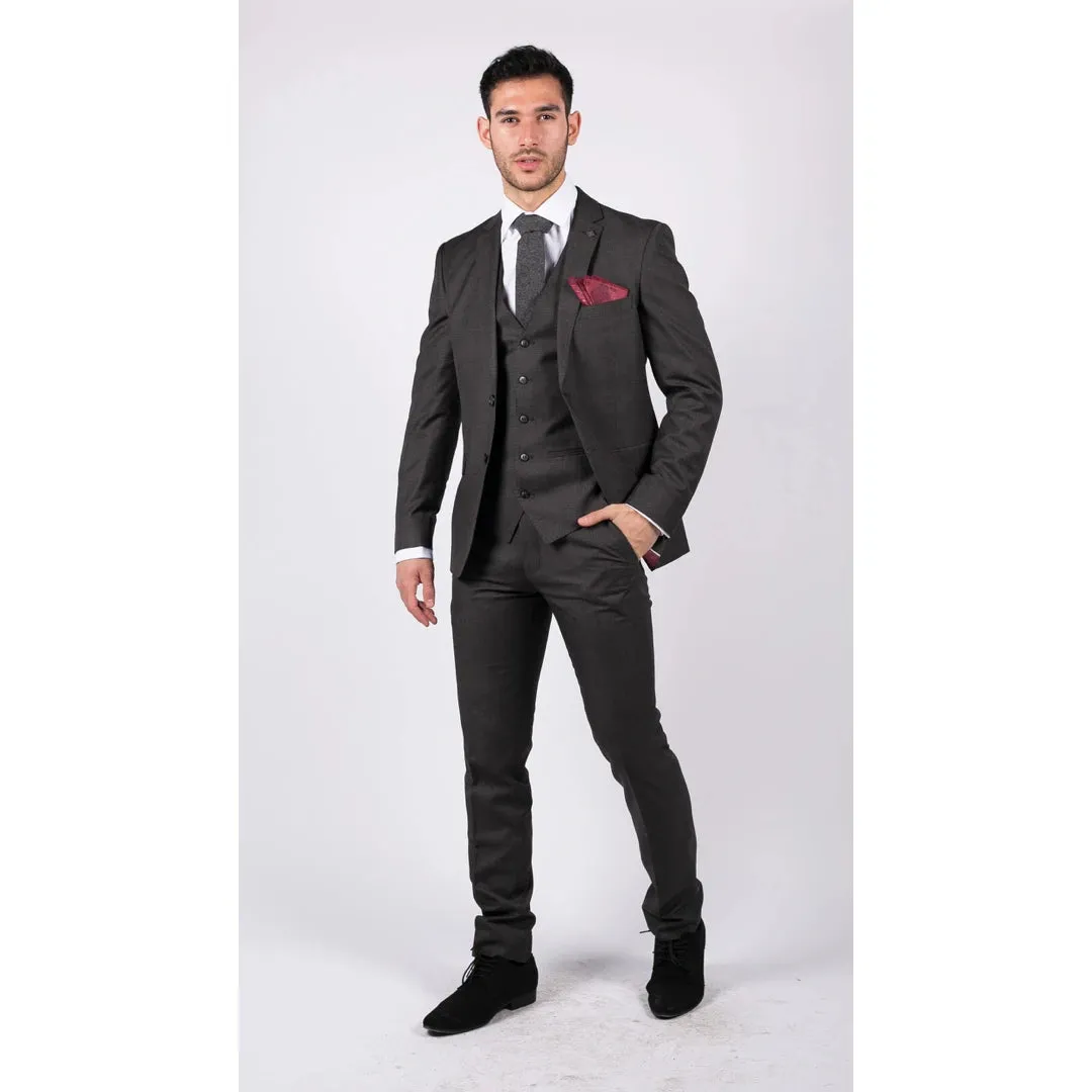 Charles- Men's Boys Dark Grey 3 Piece Suit Classic Summer Wedding sold by Tru Clothing product image thumbnail 2