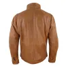 Men's Leather Jacket Zipped Biker High Collar sold by Tru Clothing