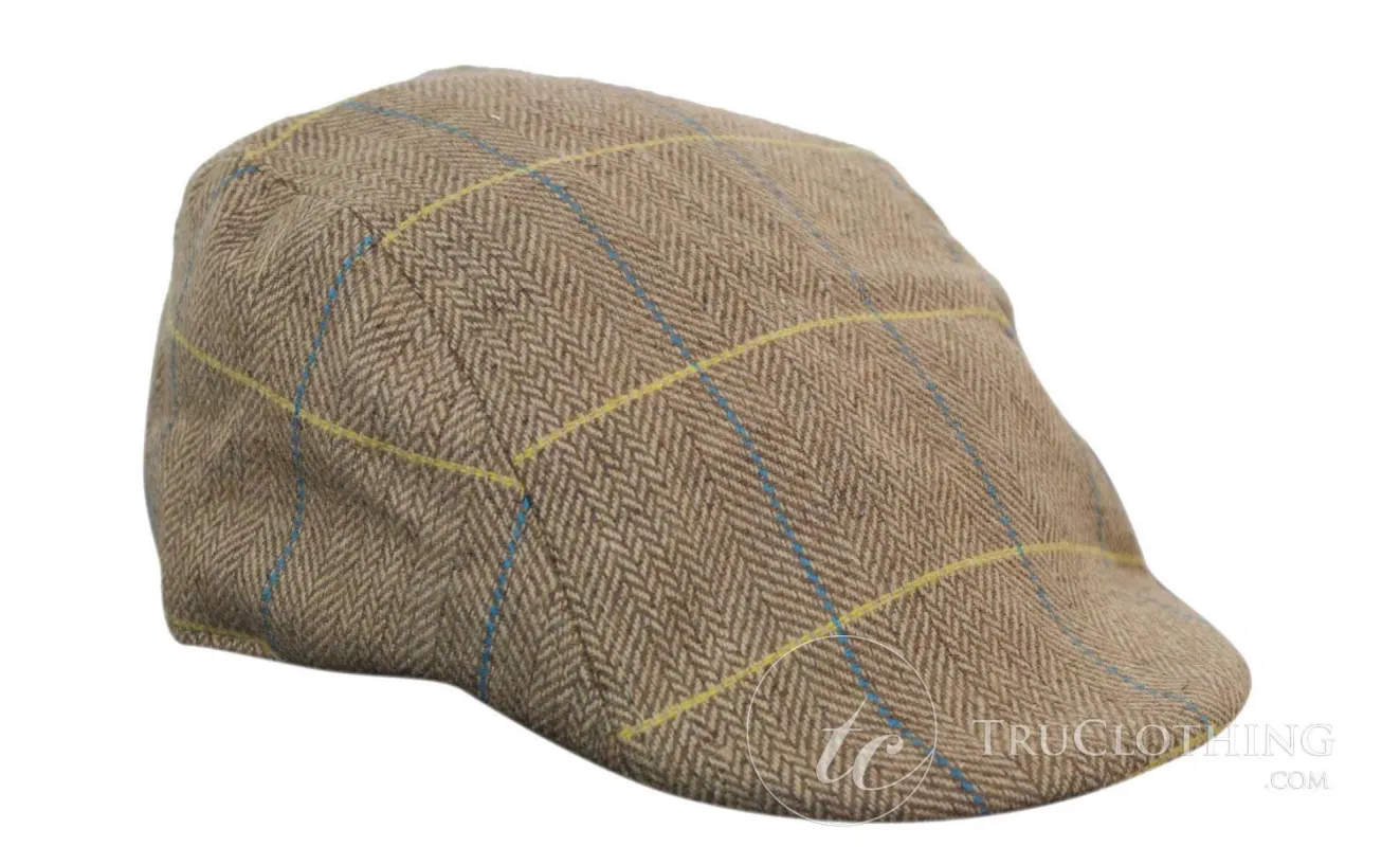 Dx7 - Men's Tweed Grandad Flat Caps Hats Blinders Check Classic sold by Tru Clothing