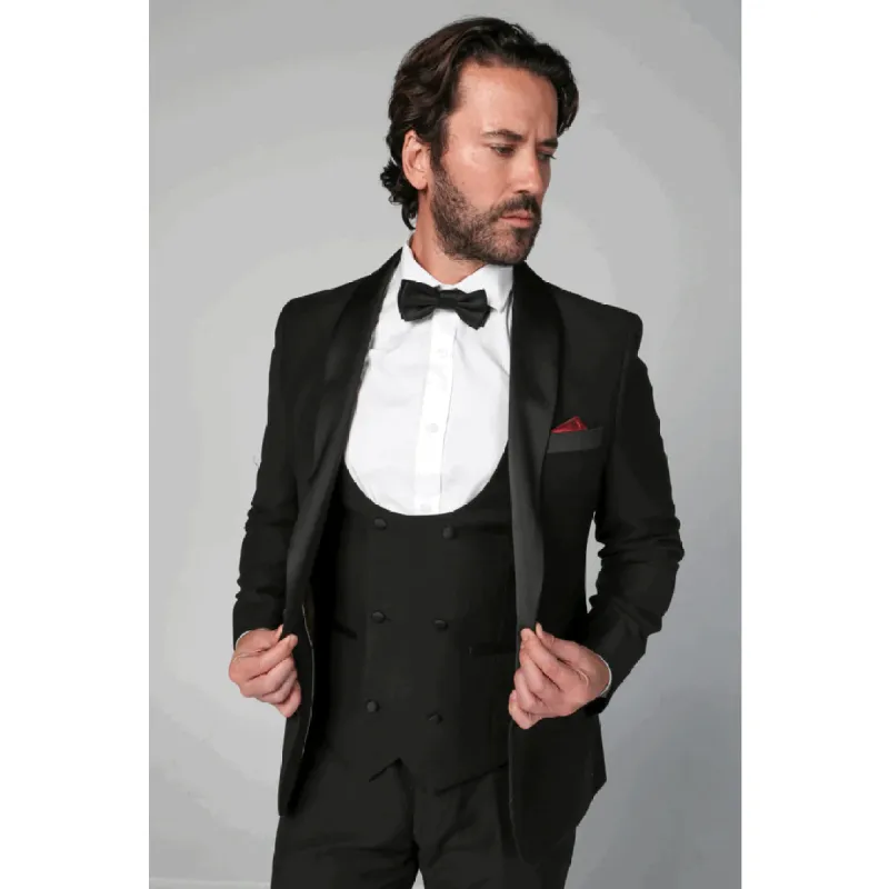 Ford - Men's Black 3 Piece Tuxedo Bl sold by Tru Clothing