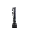 Wedge Knee High Boots Demonia TRASHVILLE 518 Boots Unisex Goth Punk EMO Platform sold by Tru Clothing