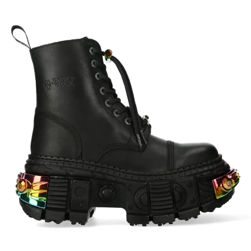 ブーツその他 Rock Boots - Carel - Leather - Black 275 Central Klaus Boot Black Leather/Black Rubber