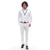 SSW2302 - Men's 3 Piece Shawl Dinner Suit Wedding Prom Tuxedo Double Breasted sold by Tru Clothing