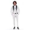 SSW2302 - Men's 3 Piece Shawl Dinner Suit Wedding Prom Tuxedo Double Breasted sold by Tru Clothing