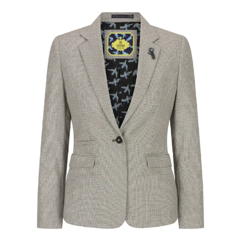 Kyoto - Women's Tweed Beige Blazer Wool Jacket 1920s sold by Tru Clothing
