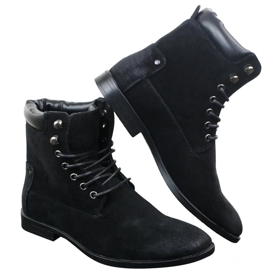 Mens Newbuck Suede Cowboy Vintage Riding Walking Hiking Boots Smart Casual sold by Tru Clothing product image thumbnail 3