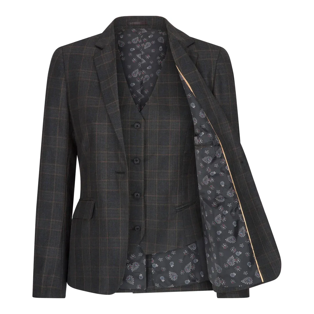 ws-10 - Women's 3 Piece Suit Dark Grey Check Formal Office Work sold by Tru Clothing product image thumbnail 4