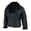 Men's Sherling Cross Zip Sheepskin B3 Pilot Warm Winter Jacket sold by Tru Clothing