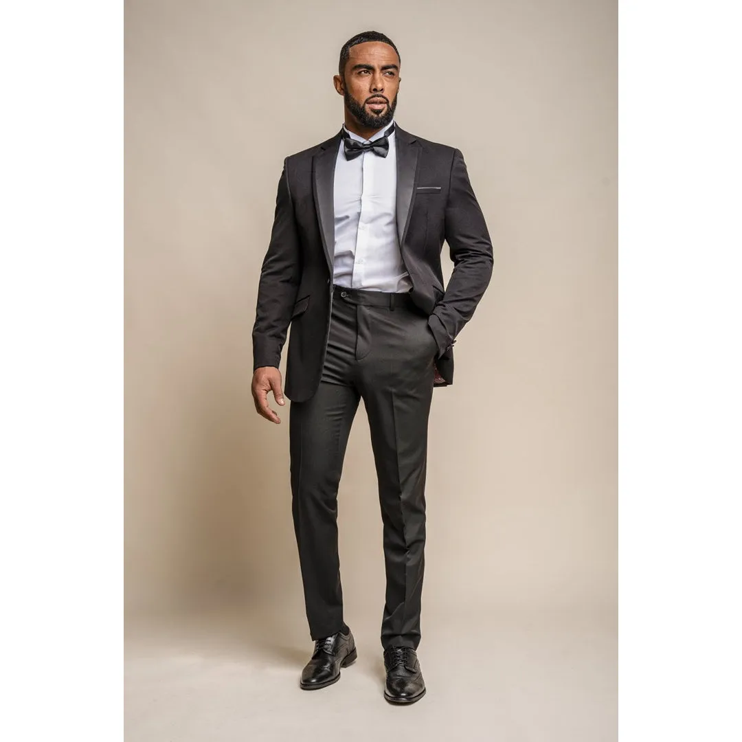 Tux - Men's Black Tuxedo 2 Piece Classic Wedding Suit sold by Tru Clothing product image thumbnail 2