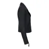 Women's Cross Zip Biker Leather Jacket Matt Black Stitch sold by Tru Clothing