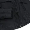 Women's Cross Zip Biker Leather Jacket Matt Black Stitch sold by Tru Clothing