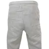Men's Beige Cream Linen Summer Beach Trousers Elasticated Waist sold by Tru Clothing