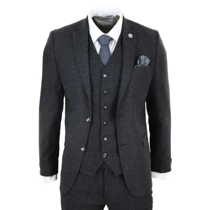 STZ22 - Men's Wool Tweed Suit 3 Piece Authentic 1920s Classic sold by Tru Clothing