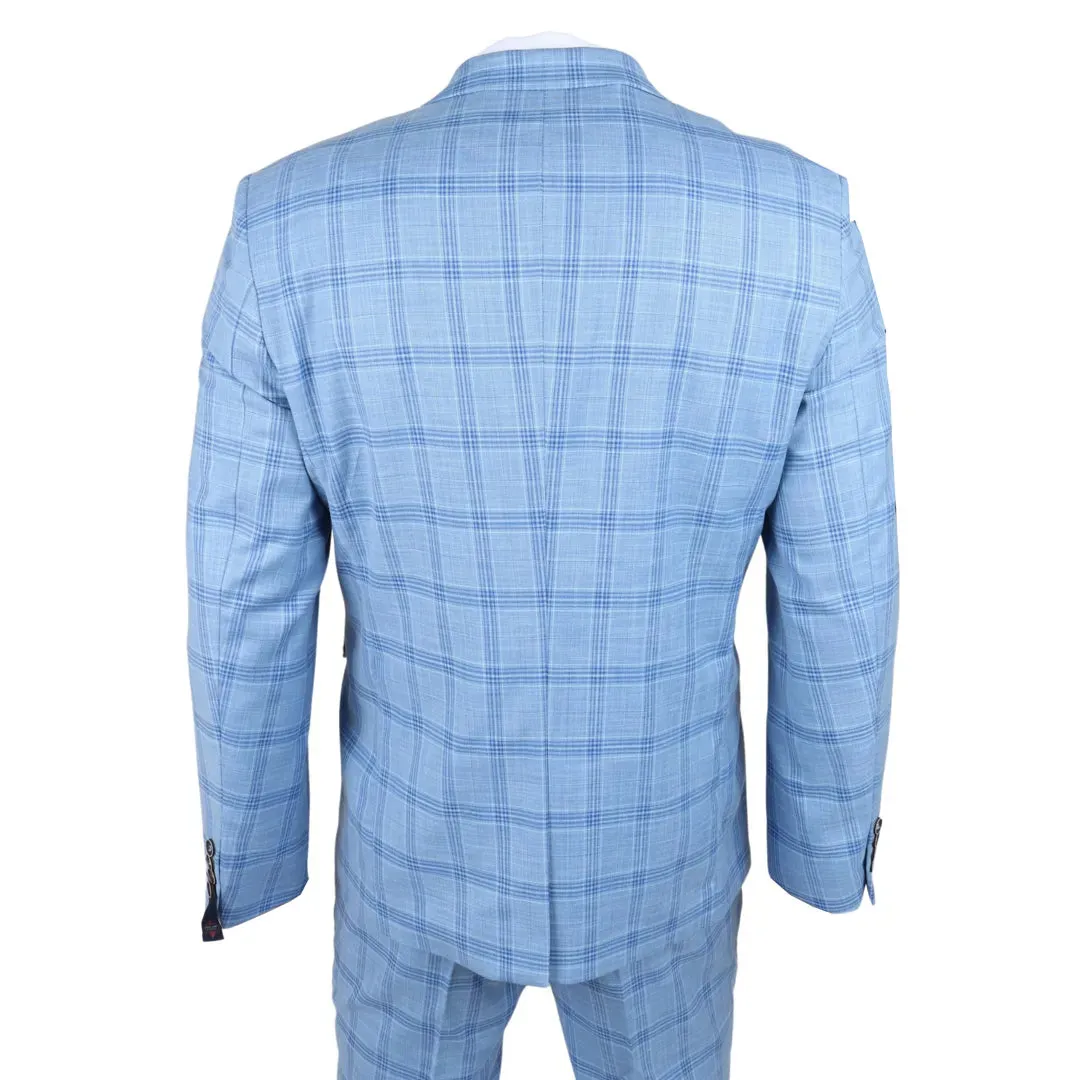 Plowman - Men's Light Blue Checked Blazer sold by Tru Clothing product image thumbnail 5