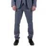 Victor - Men's Tweed Check Blue Wedding Trousers sold by Tru Clothing