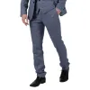 Victor - Men's Tweed Check Blue Wedding Trousers sold by Tru Clothing