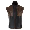 Men's Leather Black Brown Waistcoat Gilet Japanese Mortal Kombat Vest sold by Tru Clothing