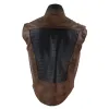 Men's Leather Black Brown Waistcoat Gilet Japanese Mortal Kombat Vest sold by Tru Clothing