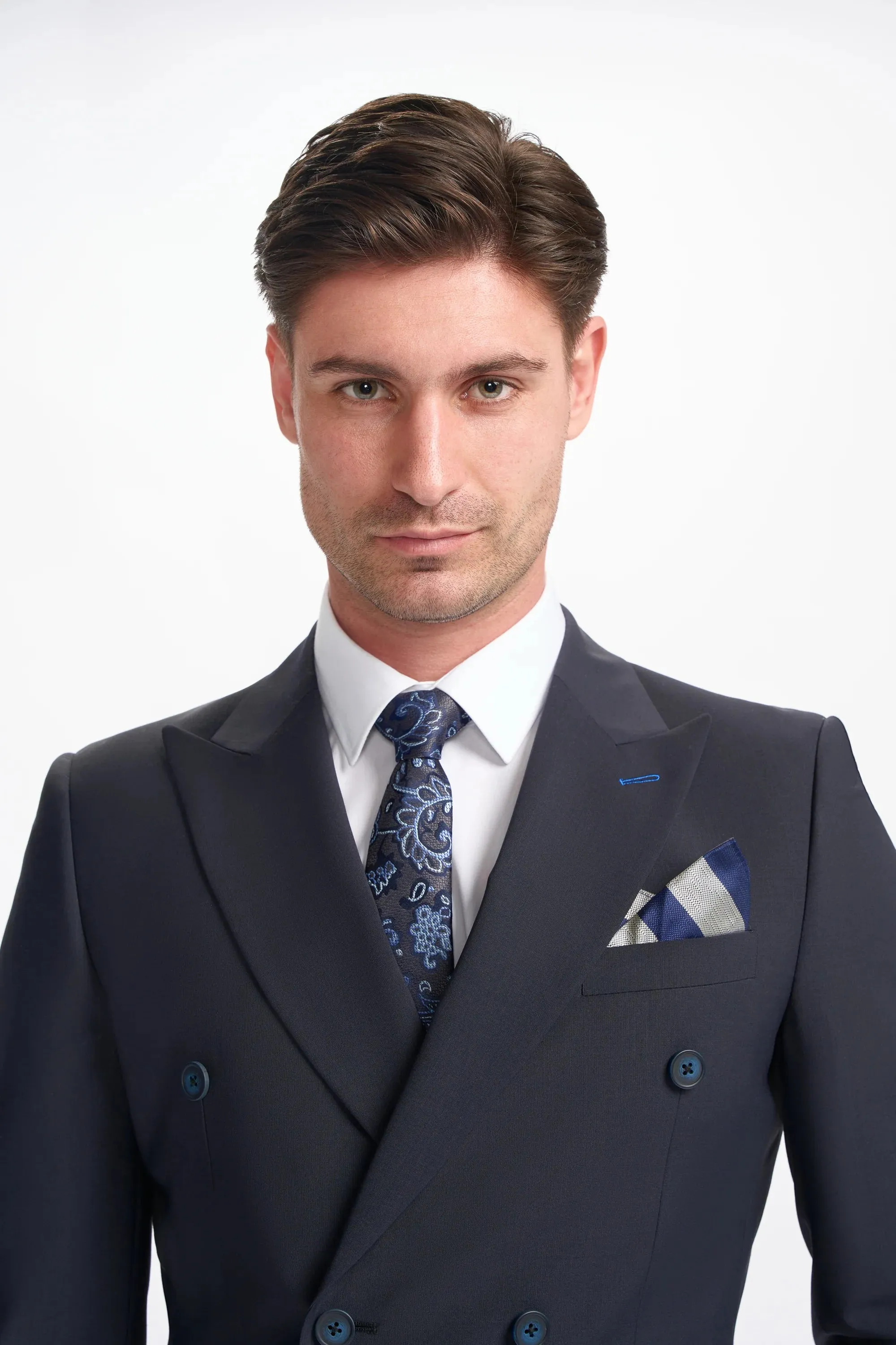 Bond - Men's Dark Navy Double Breasted Blazer sold by Tru Clothing product image thumbnail 2