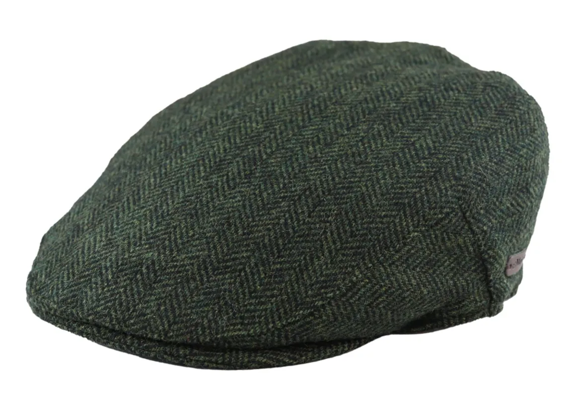 Men's Flat Cap Wool Herringbone Tweed Classic 1920s Unisex Del Boy sold by Tru Clothing