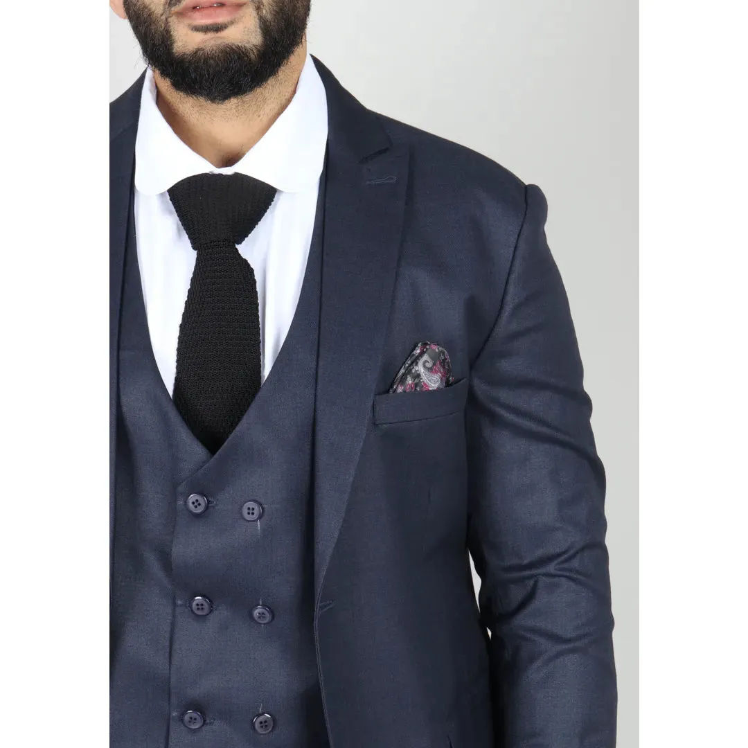 IM1-DB - Men's Navy 3 Piece Suit sold by Tru Clothing product image thumbnail 4