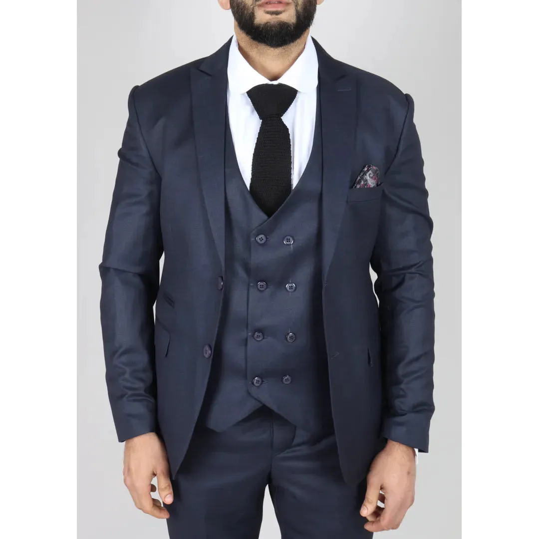 IM1-DB - Men's Navy 3 Piece Suit sold by Tru Clothing