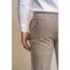Elwood - Men's Beige Check Houndstooth Trousers sold by Tru Clothing