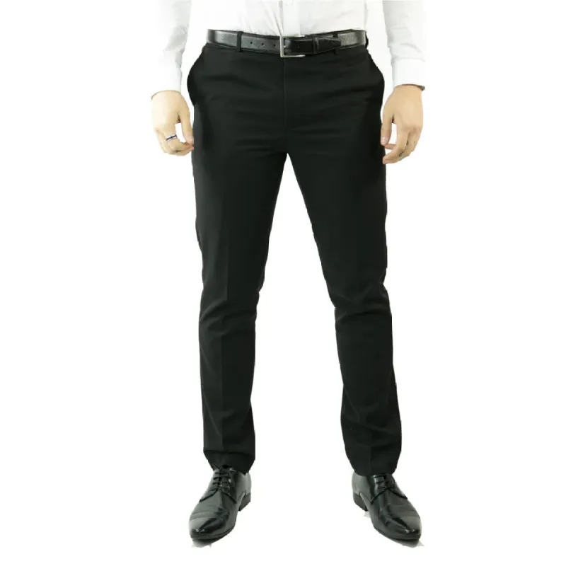 Men's Black Tuxedo Trousers Wedding Prom Stripe Satin Stripe sold by Tru Clothing