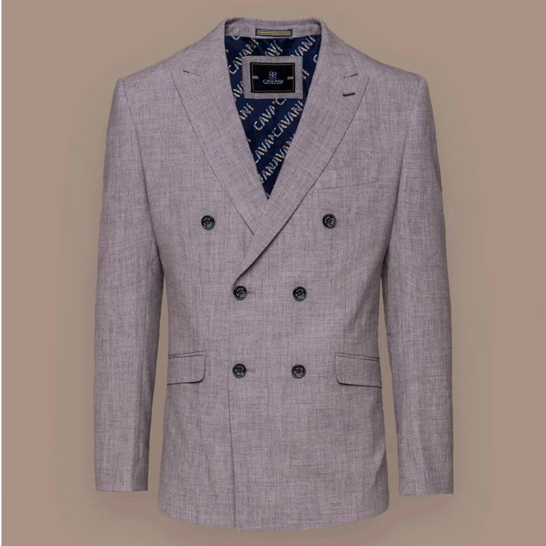 Tokyo - Men's Grey Double Breasted Blazer sold by Tru Clothing product image thumbnail 4
