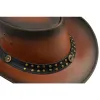 Australian Unisex Western Cowboy Outback Leather Aussie Bush Hat sold by Tru Clothing